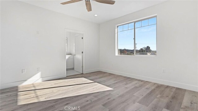 366 S Halcyon Rd, Arroyo Grande, CA 93420 - spare room featuring ceiling fan, wood finished floors, and recessed lighting