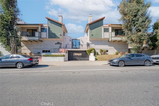 view of front of home with stucco siding