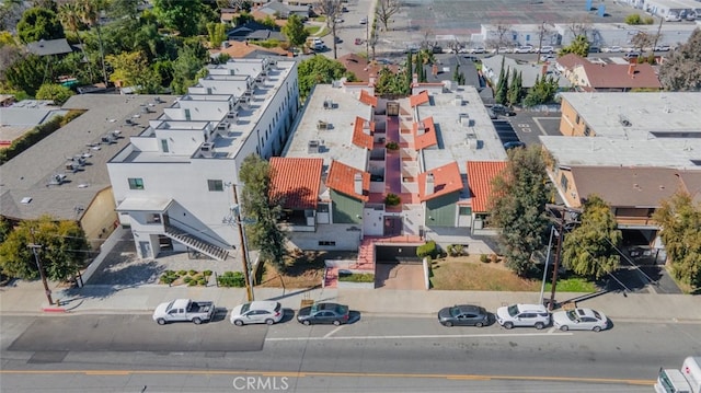 aerial view with a residential view