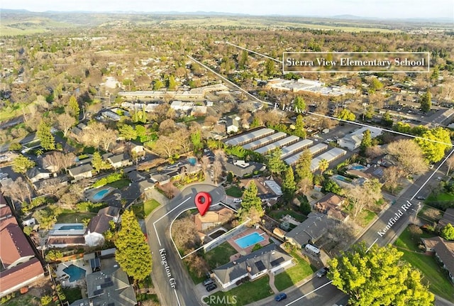 birds eye view of property featuring a residential view