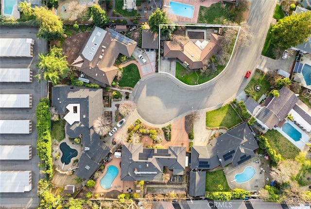 bird's eye view with a residential view