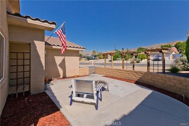 view of patio with a residential view