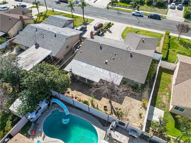 bird's eye view featuring a residential view