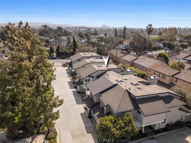 bird's eye view with a residential view