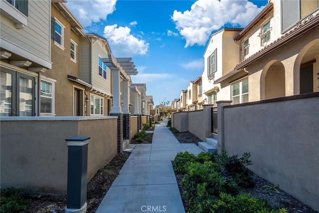 view of street with a residential view