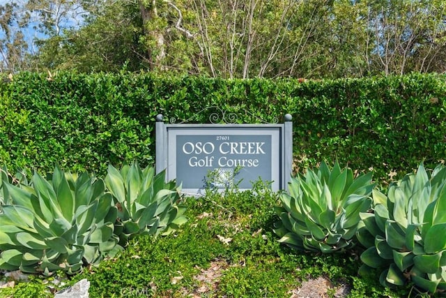 view of community sign