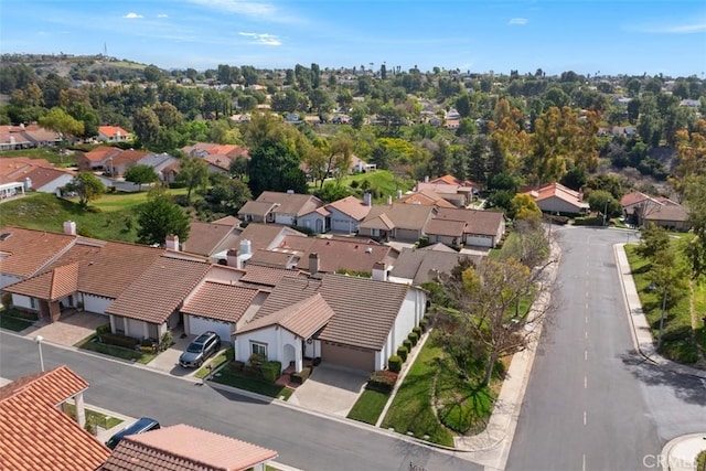 bird's eye view with a residential view