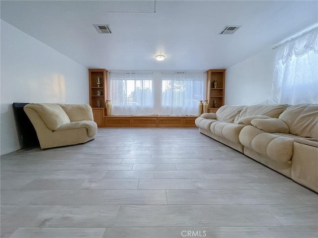 living room with visible vents