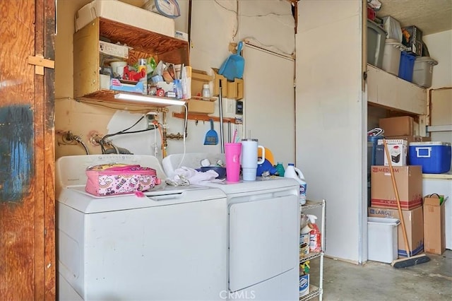 laundry area featuring laundry area and washer and dryer