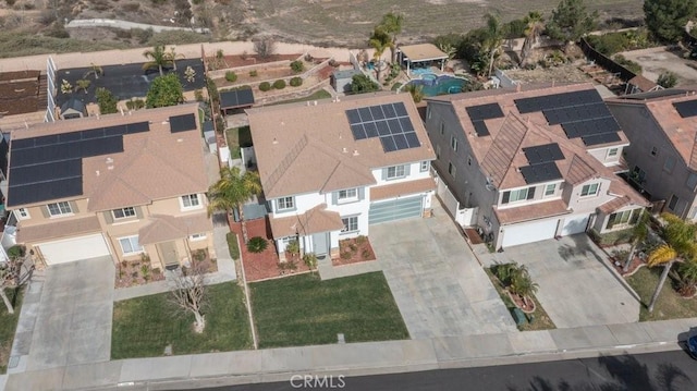 drone / aerial view featuring a residential view