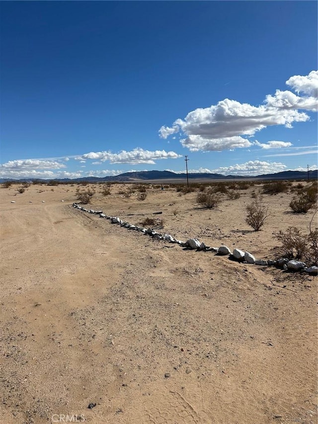 view of mountain feature with a desert view