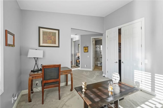 12364 Palmer Dr, Moorpark, CA 93021 - office space with baseboards and light colored carpet