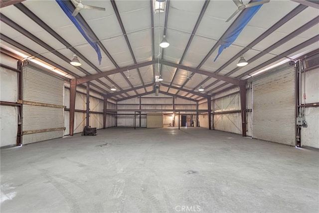 garage featuring metal wall