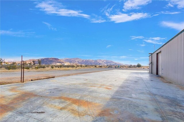 view of road with a mountain view