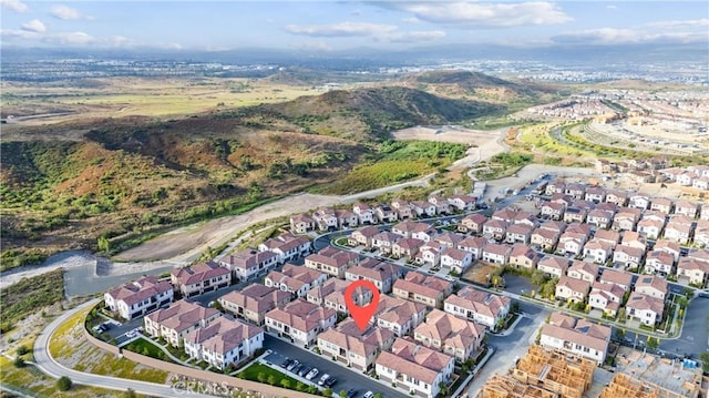 aerial view with a residential view