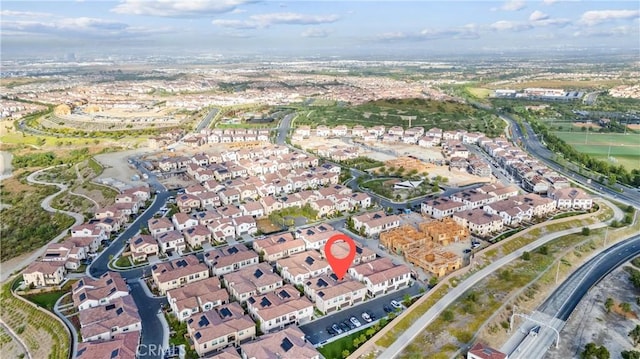 aerial view with a residential view