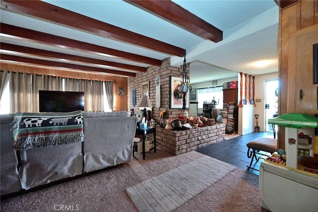 428 N Garfield Ave, Alhambra, CA 91801 - living room with beam ceiling