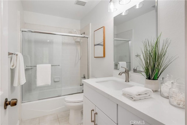 2008 Mathews Ave Unit C, Redondo Beach, CA 90278 - full bath with vanity, bath / shower combo with glass door, and tile patterned flooring