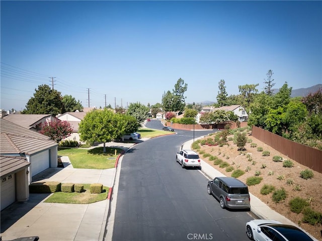 view of road featuring sidewalks