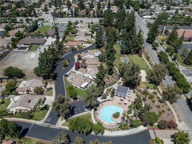 drone / aerial view featuring a residential view