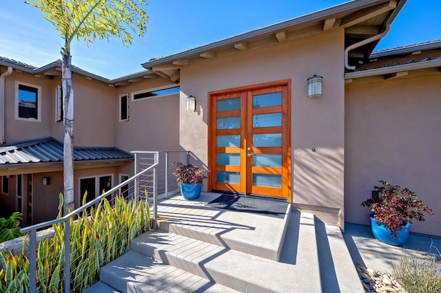 exterior space with stucco siding
