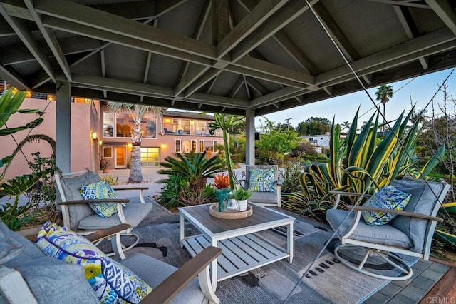 view of patio / terrace featuring a gazebo