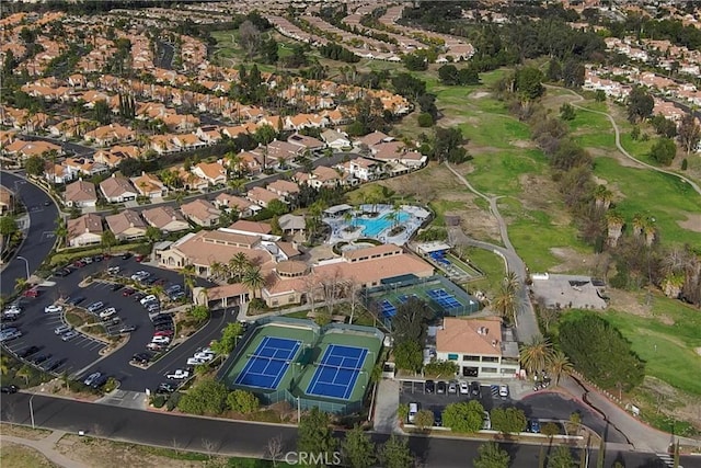 aerial view featuring a residential view