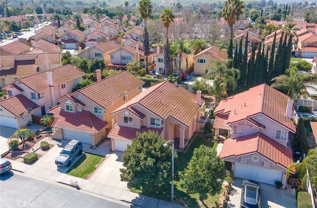 drone / aerial view with a residential view