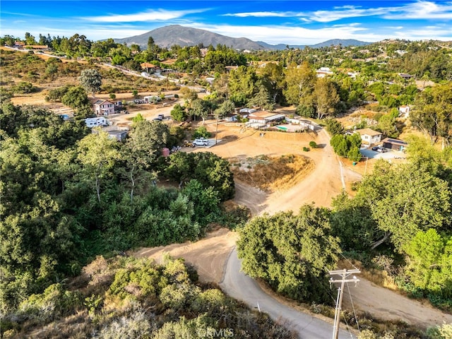 bird's eye view featuring a mountain view