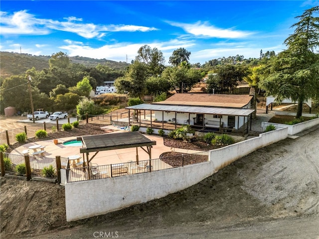 view of property's community with a fenced front yard