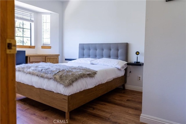 1075 Rivera Dr, Wrightwood, CA 92397 - bedroom with wood finished floors and baseboards