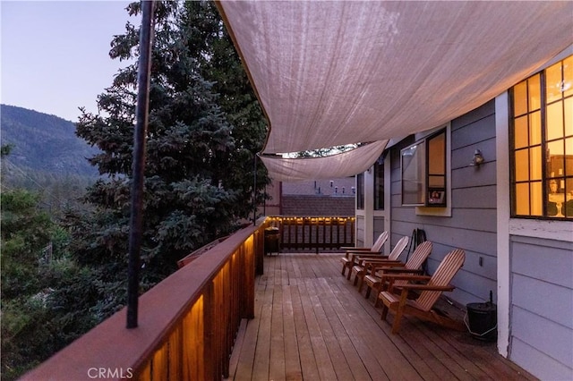 1075 Rivera Dr, Wrightwood, CA 92397 - deck featuring a mountain view