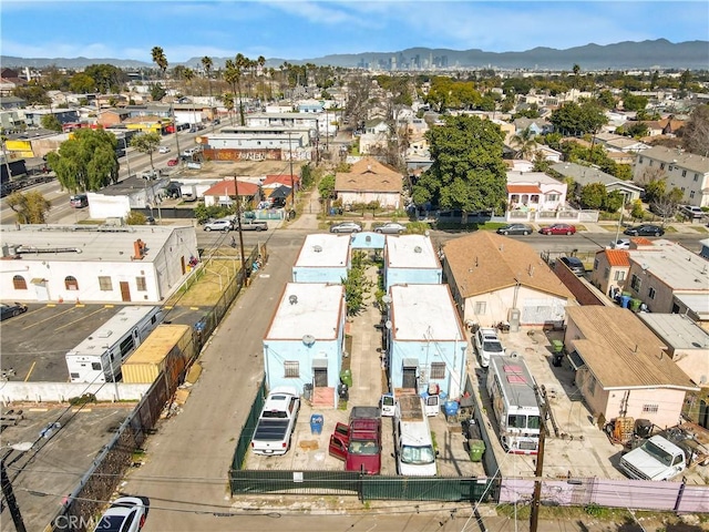 aerial view featuring a mountain view