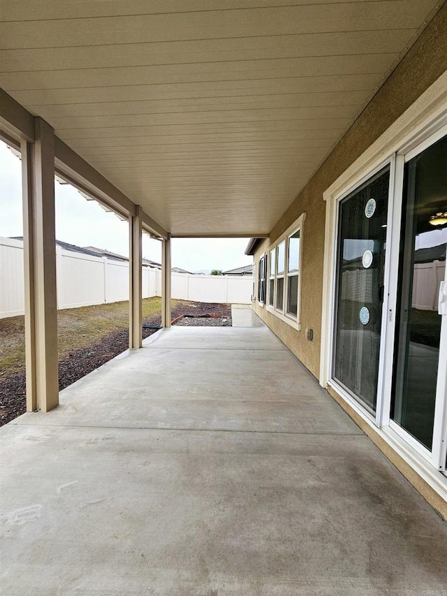 view of patio with a fenced backyard