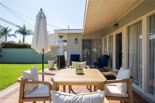 view of patio with fence