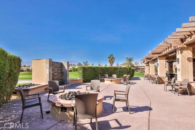 view of patio / terrace featuring a fire pit