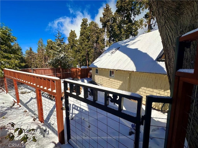 exterior space with a fenced backyard