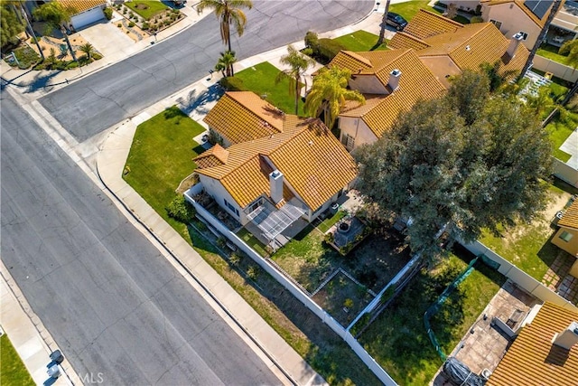 drone / aerial view with a residential view