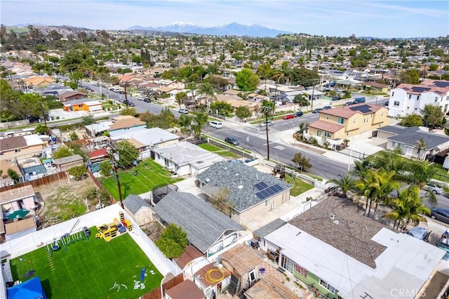 drone / aerial view featuring a residential view