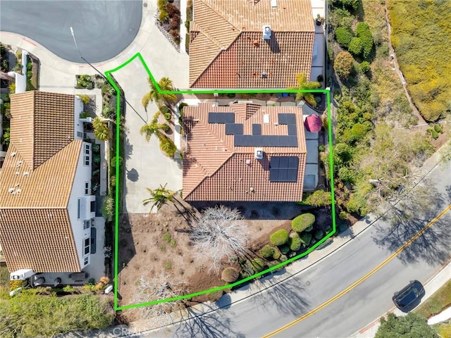 1268 Via, San Jacinto, San Marcos, CA 92078 - aerial view of property and surrounding area featuring property parcel outlined