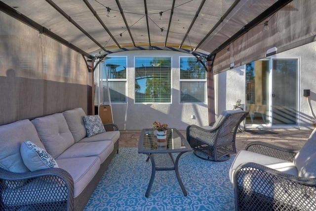 view of patio featuring an outdoor hangout area