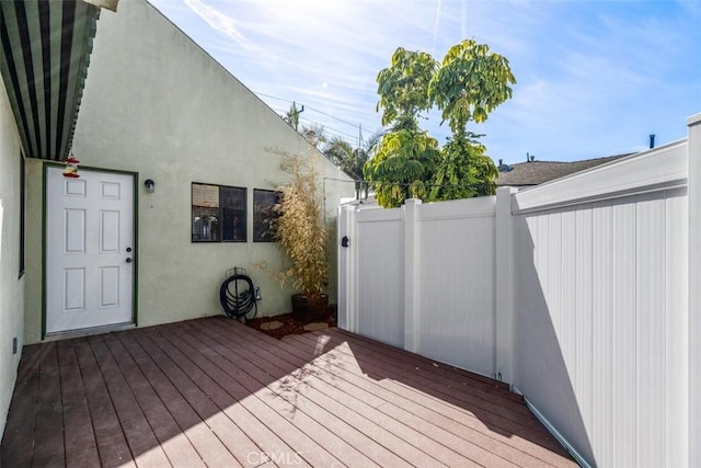 wooden deck with fence