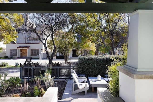 view of patio with fence