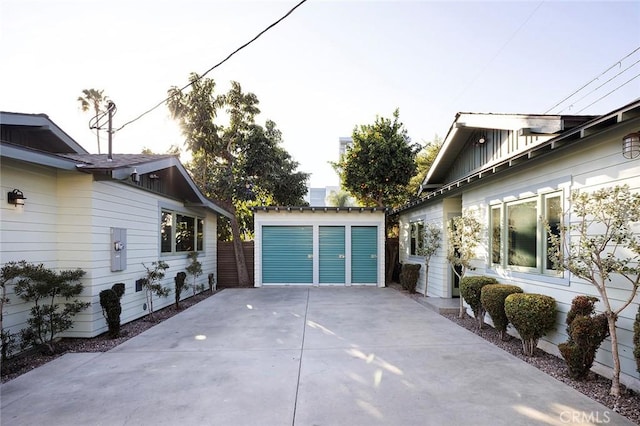 view of side of home with an outbuilding