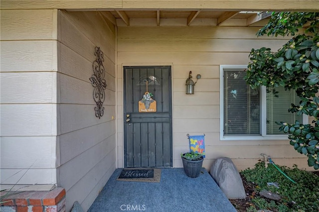 view of doorway to property