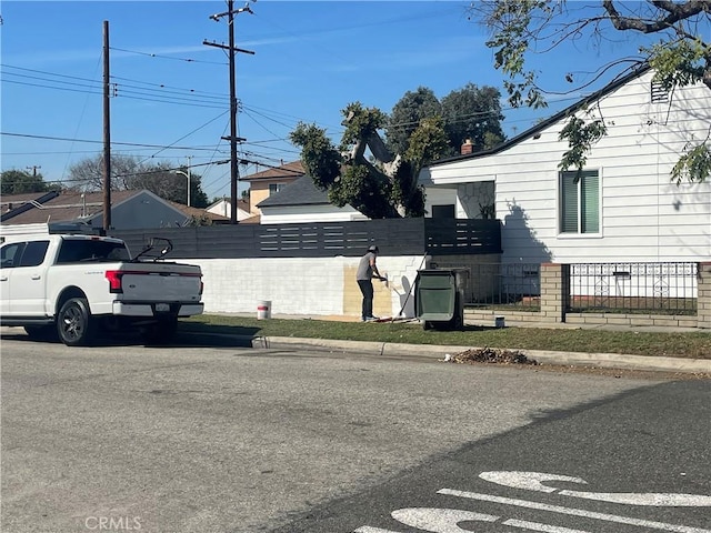 exterior space featuring fence