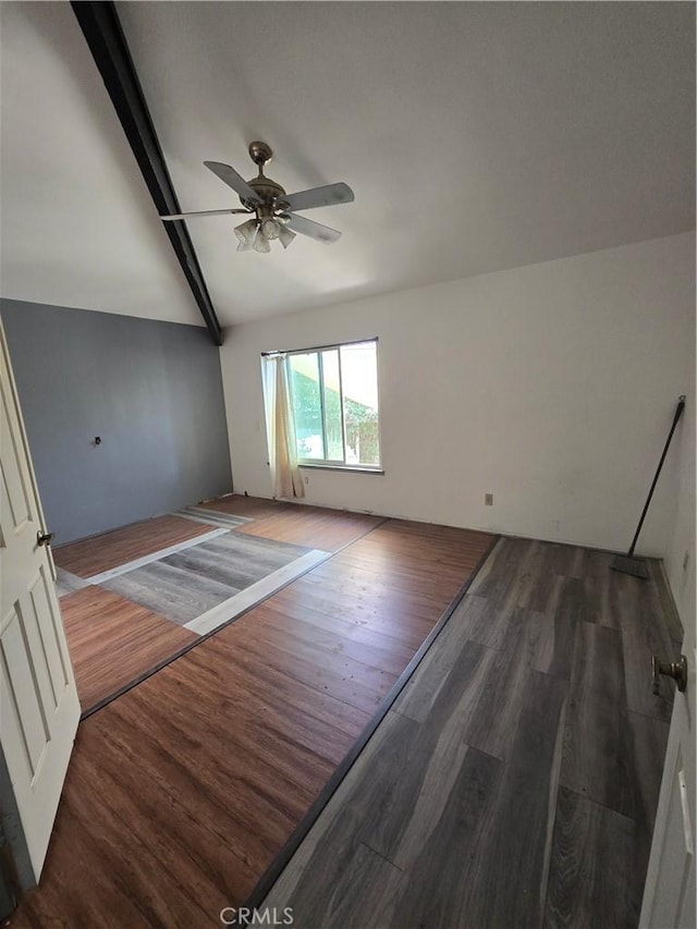 3269 Highcliff Rd, Riverside, CA 92506 - unfurnished living room with ceiling fan and wood finished floors