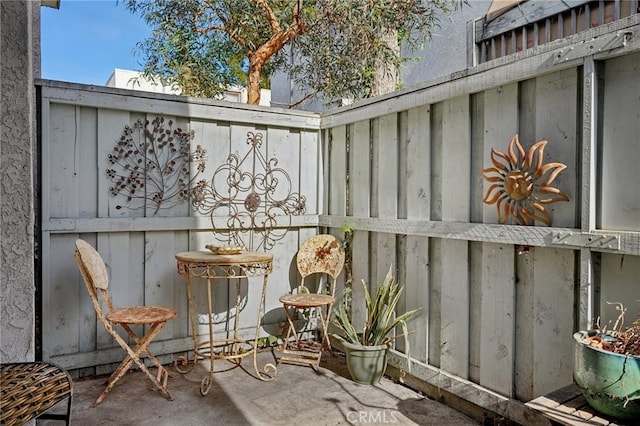 balcony featuring a patio