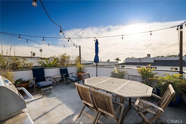 view of patio featuring outdoor dining space