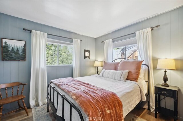 24950 Roble Dr, Idyllwild, CA 92549 - bedroom with multiple windows and wood finished floors